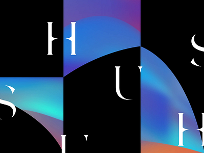 HUSHHUSH 3d after effects animation cinema4d design gif liquid liquidmotion motion typography