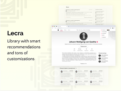 Lecra app branding design flat library minimal typography ui ux web website
