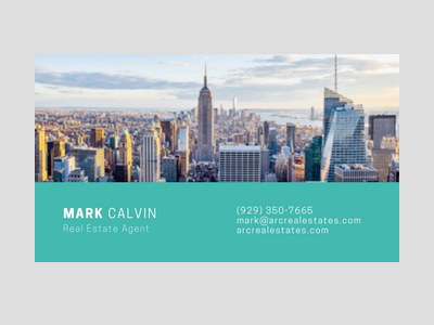 Business Card - Real Estate Agent business card real estate