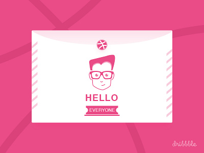 Hello Dribbble illustration