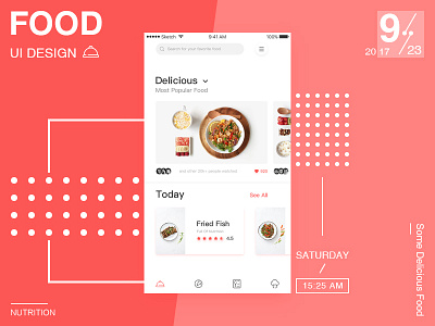 Food App Design Home food ui