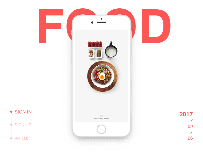 Food App Design Sign in food ui