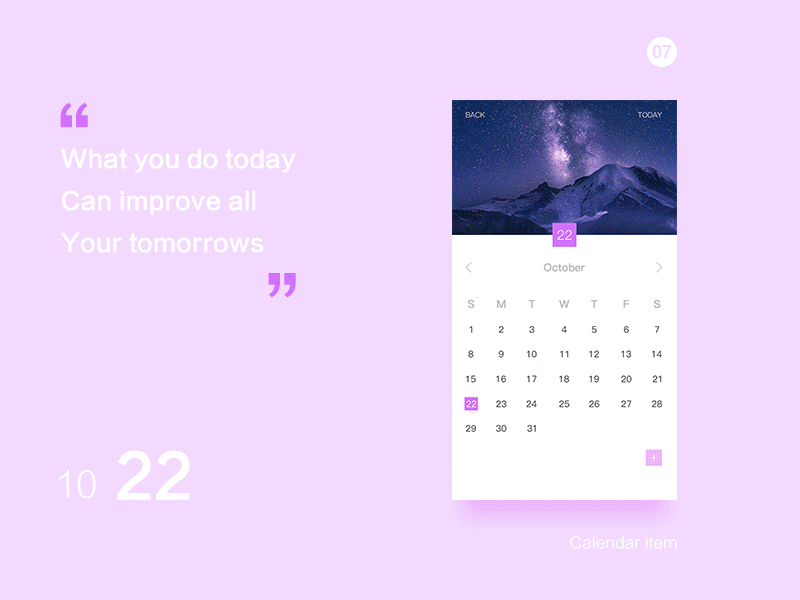 Beautiful Calendar ui