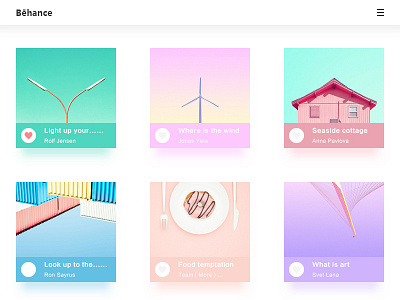 Behance Web Ui