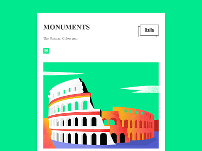 The Roman Colosseum illustration ui