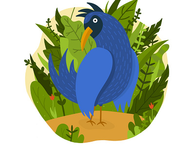 Blue bird bird child design game illustration vector