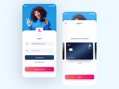 Bank App start screens alfabank app app design application bank cards design figma finance interface login mobile start ui