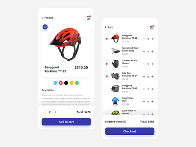 Bike Store App app app design application bicycle bike cart clean design figma interface ios mobile product shop ui ux