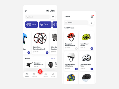 Bike Store App app app design application bicycle cards clean design figma filter interface ios mobile store ui ux