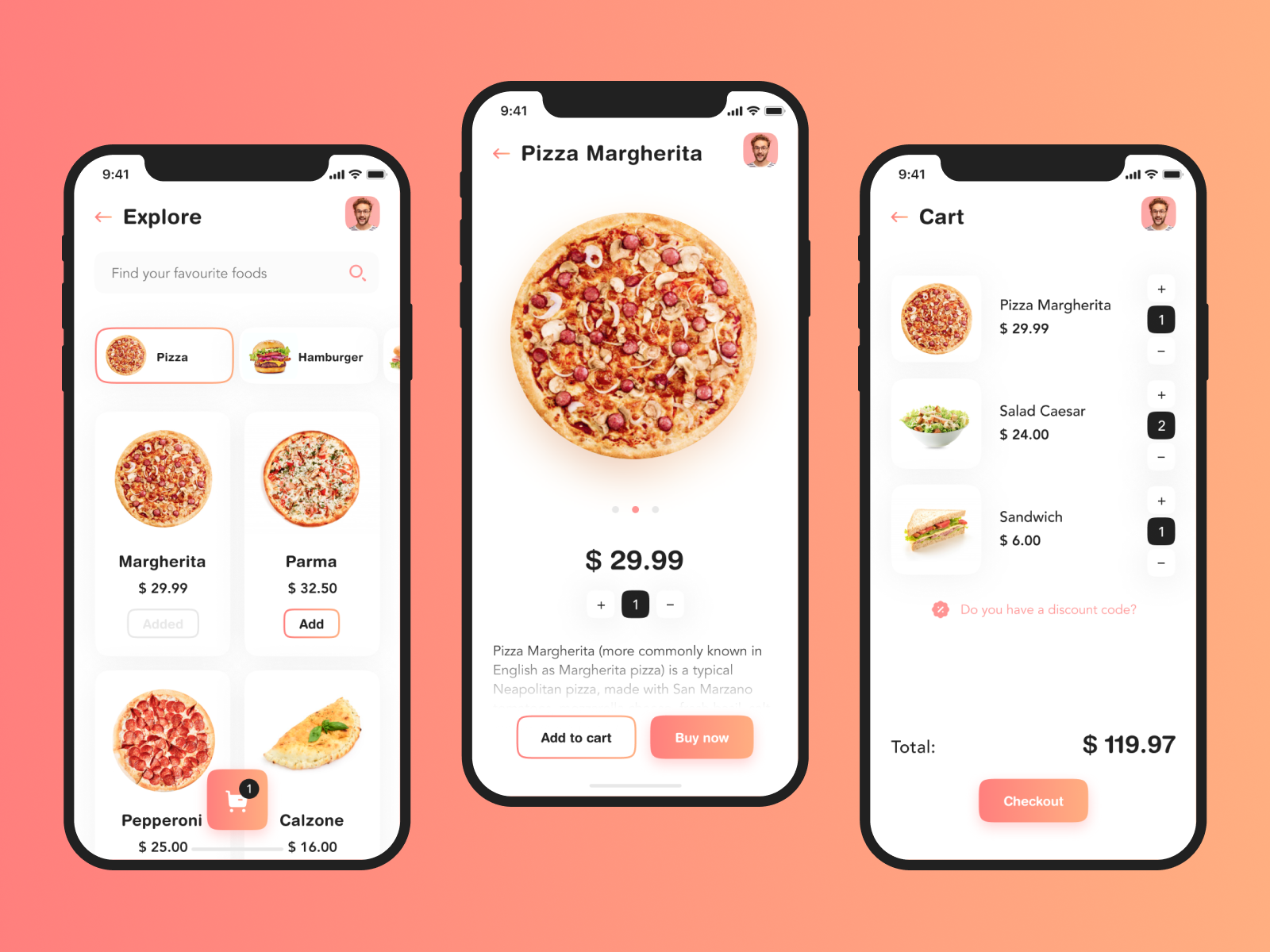 Pizza App by Zodchiy_UI on Dribbble