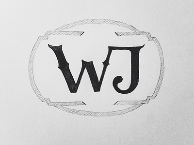 Wj Logo Sketch branding identity illustration lettering logotype sketch type