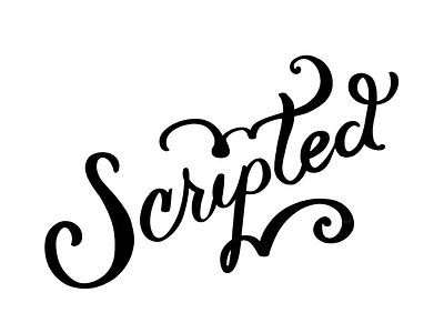 Scripted lettering type typography