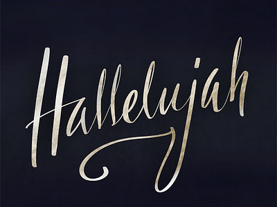 Hallelujah calligraphy lettering typography