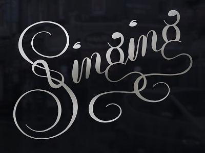Singing (Krulletter) calligrapy krulletter lettering