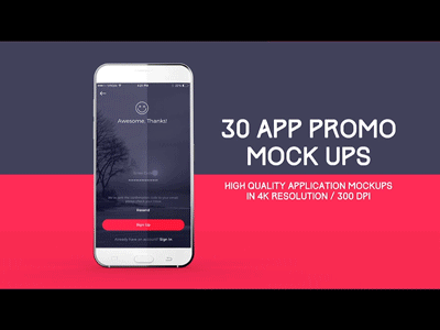 30 App Promo Mock Ups Pack (PSD files) android app mock up application mock up mockup mockups photoshop screen smartphone ui design ux design webdesign