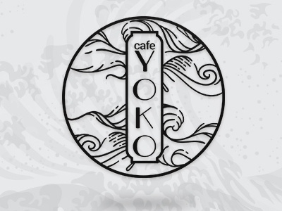 cafe YOKO logo cafelogo japanart linelogo logo logodesign logotype