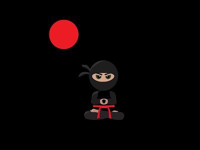Mad ninja illustration