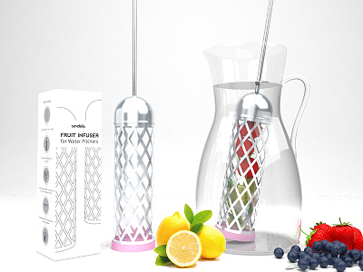 Packaging design & visualisation for Water Infuser packagingdesign elegantstyle
