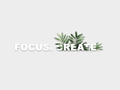 Stay focused, create!