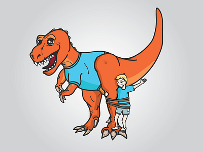 SW Field Day design dinosaur drawing field day illustration print race rex tech tshirt