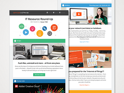 Email Update design email email design newsletter partner links reports scripting web design webinar