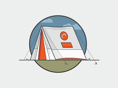 Tensed Up brand camp camping icon illustration outdoors shelter sleeping tent