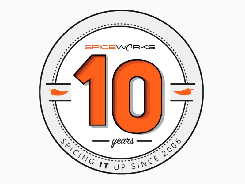 10 Years 10 badge illustration peppers spiceworks ten ten years tenth