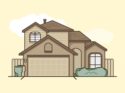 Raise the roof bushes driveway home house illustration roof