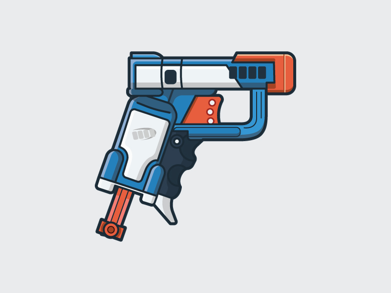 nerf gun cartoon