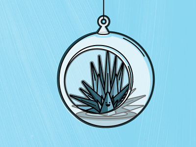 Hangin' Out air plant graphic hanging icon illustration plant