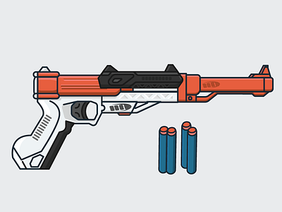 Nerf Sharpfire dart dart gun fun gun illustration nerf pistol toy