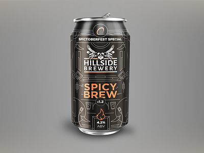 Spicy Brew! beer beer can brewery can design drink illustration label