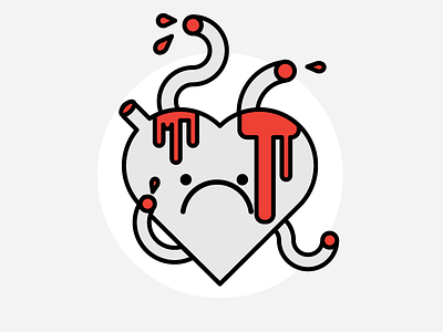 Broken Heart blood broken heart heart heart beat icon illustration pumping