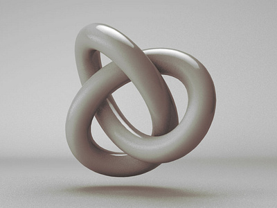 Knotted loop 3d c4d cinema 4d illustration knot loop nontrivial trefoil