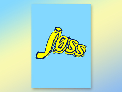 Jøss 3d typography c4d illustration sketch and toon