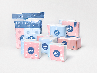 Linte Napkins branding colors design fmcg idea package product