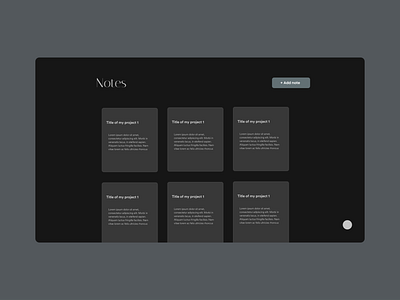 Notes dark note notes redesign ui ui design web design web dev web development