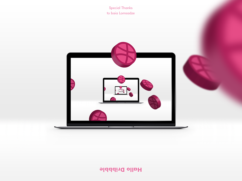 Hello Dribbble! firts post hallo design infinity screen debut dribbble apple devices