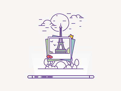 Effiel Tower 🗼 dribbble effiel tower emoji france illustration love paris phone photograph