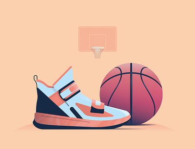 Baller basketball basketball court basketball sneaker design illustration kobe bryant lebron james realism shoes texture trainers vector
