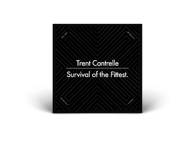 Trent Cantrelle - Survival Of The Fittest (X Records) album art branding dance music design dj electronic music fittest illustration survival vector art x x records