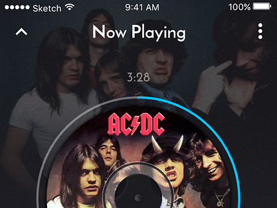 Daily UI: Music Player acdc cd metal mp3 mp4 music music player player rock spotify