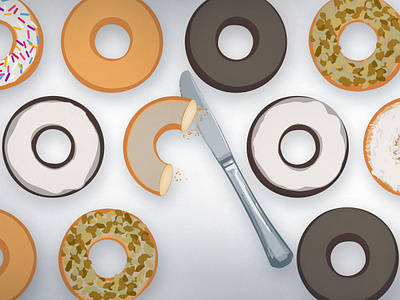 Washtenaw Donuts adobe illustrator donuts food and beverage illustration vector