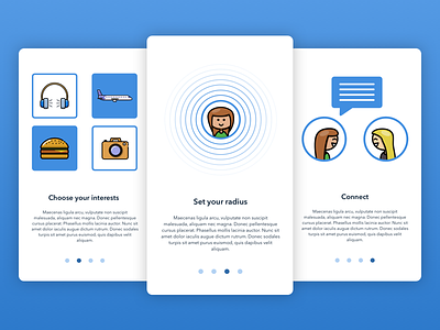 Sharendipity - Onboarding connect illustrations ios iphone meet new people onboarding prototype social app ui user experience ux