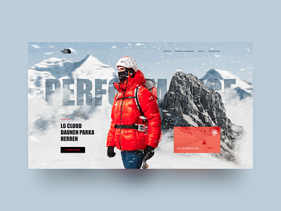 Performance Winter Jacket - Webdesign Concept concept jacket northface snow storm ui webdesign winter