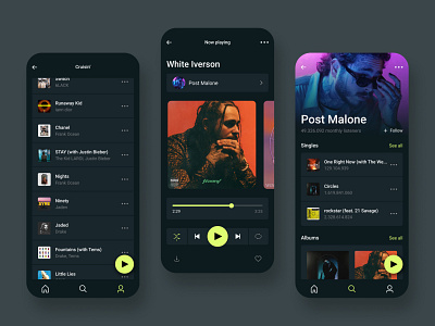 Music Player App in Dark Theme