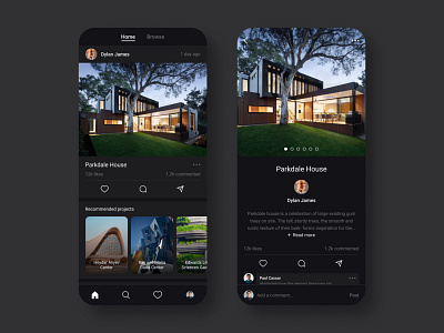 Activity Feed of an Architecture App activity feed appdesign architecture creative dailyui digitaldesign figma inspiration interactiondesign mobile app productdesign ui uidesign userexperience userinterface userinterfacedesign ux webdesign webdesigner websitedesign