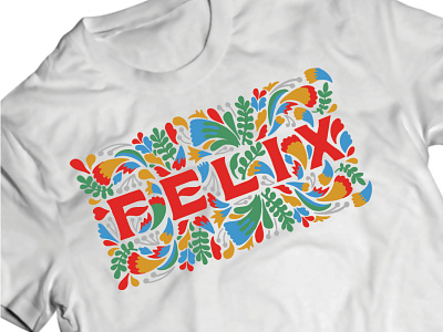 Felix shirt band design flowers illustration merch pattern t shirt