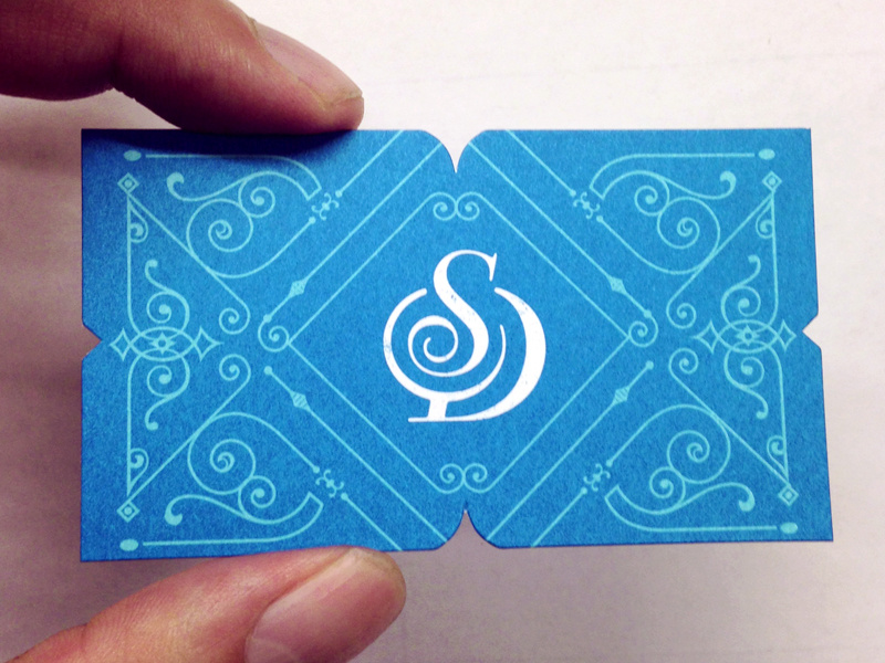 Sarah Dawson business card business card logo die-cut offset print branding