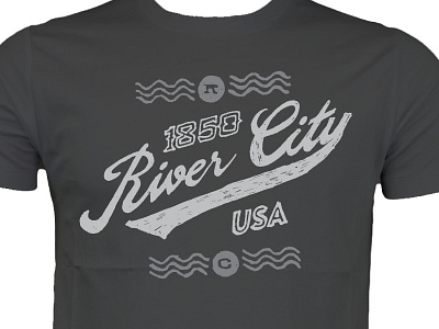 River City shirt idea anchor design hand drawn nautical rough t shirt